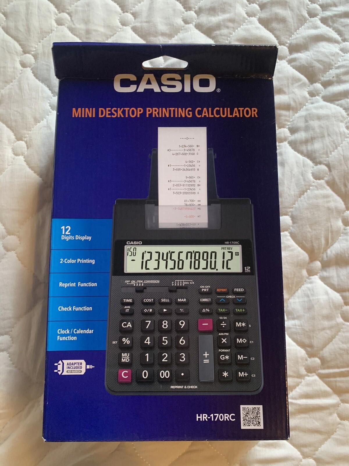 Casio Casio HR-170RC Mini Desktop Printing Calculator Brand New Size ONE SIZE - 1 Thumbnail
