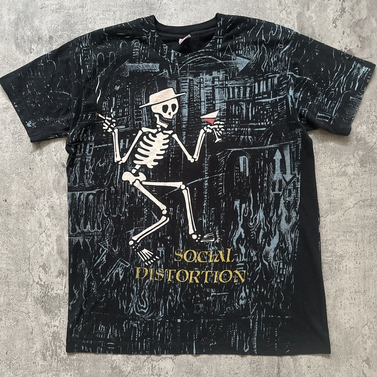 Image of Band Tees Social Distortion Aop 1991 in Blue, Men's (Size XL)