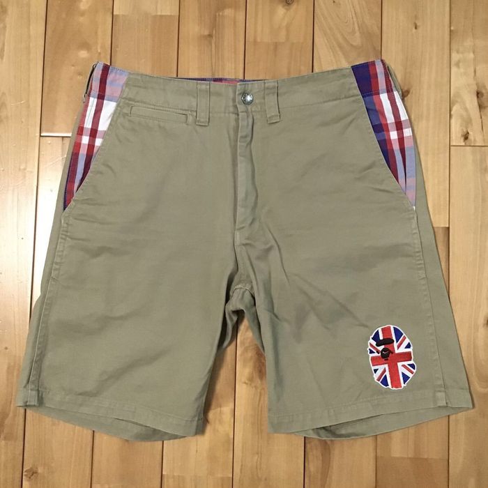 Bape BAPE Union Jack APE HEAD check shorts a bathing ape ☆size M