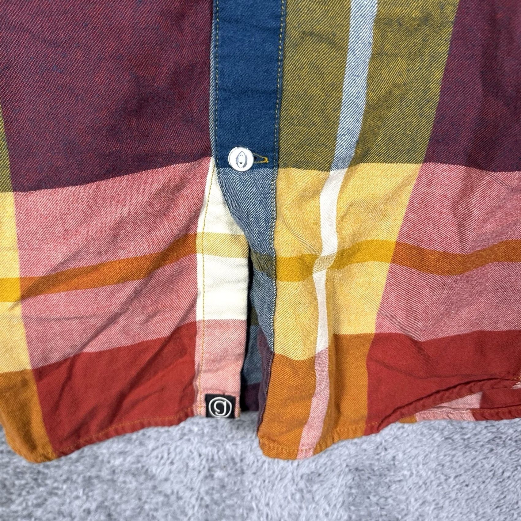 Gramicci Gramicci Flannel Shirt Mens L General Purpose Organic Cotton Madras Plaid - Long Sleeve - Button-Up - Size L Size US L / EU 52-54 / 3 - 7 Thumbnail