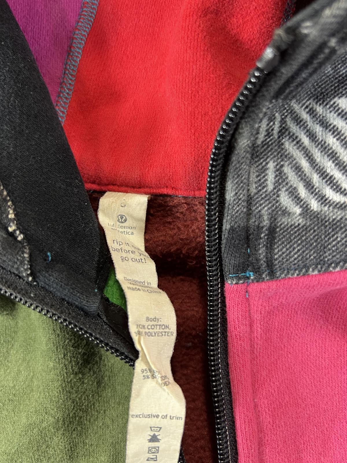 Lululemon Lululemon Multicolor Patchwork Zip-Up Hoodie Size S / US 4 / IT 40 - 3 Thumbnail