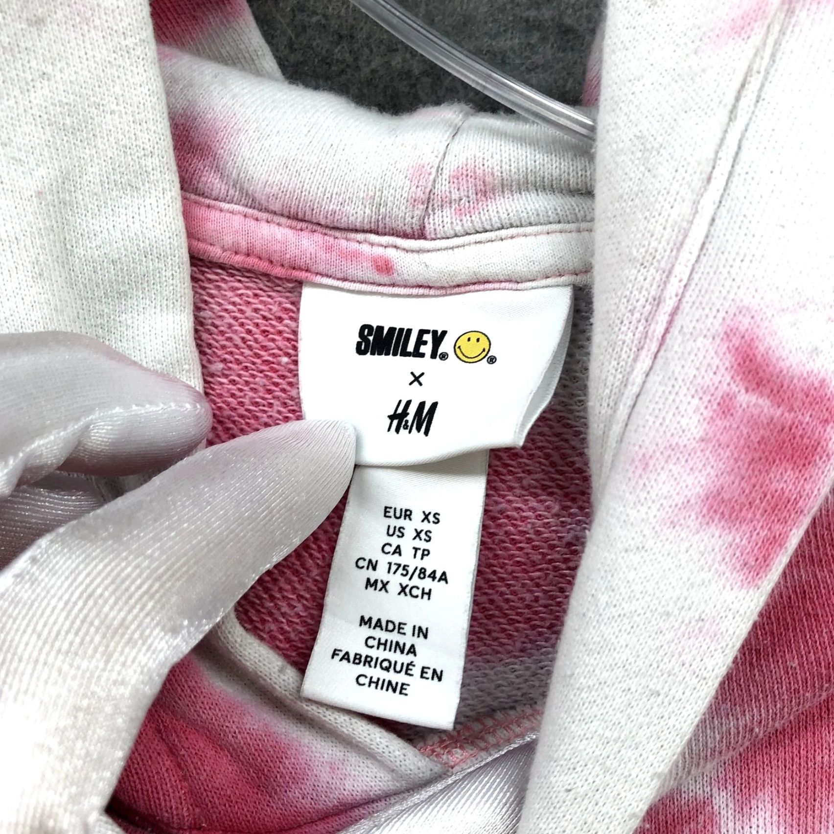 H&M H&M x Smiley Tie Dye Hoodie Mens XS Pink Relaxed Oversized Sweatshirt Pullover Hoodie Size US XS / EU 42 / 0 - 6 Thumbnail