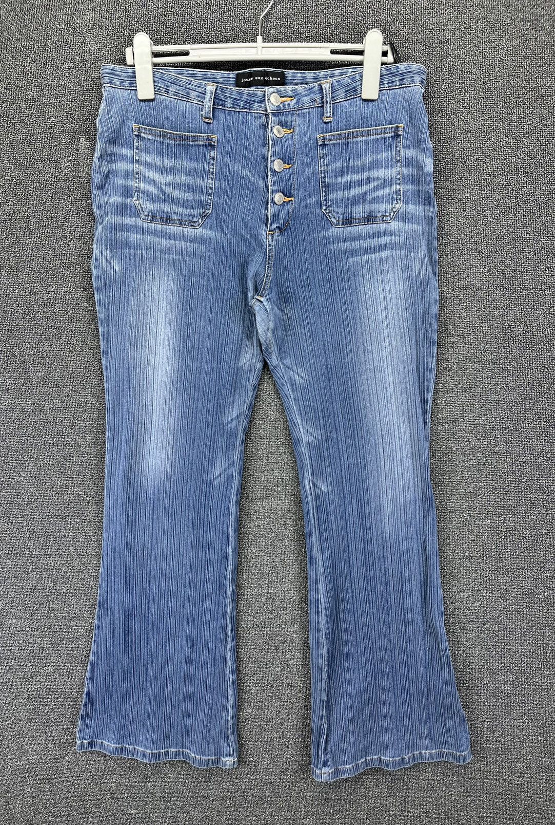 Japanese Brand Vintage Jouer aux eches Flare Bootcut Jeans Denim Pants Size 34" / US 12 / IT 48 - 1 Thumbnail