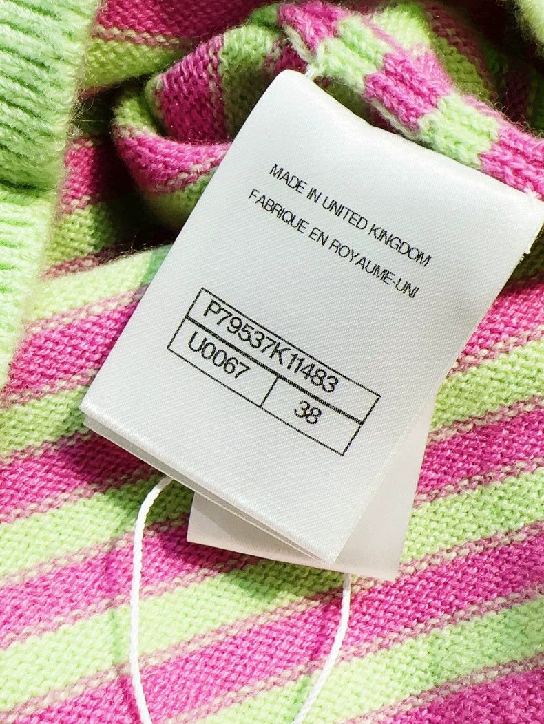 Chanel Chanel 25S pink and green color-blocked striped one-should Size XS / US 0-2 / IT 36-38 - 5 Thumbnail