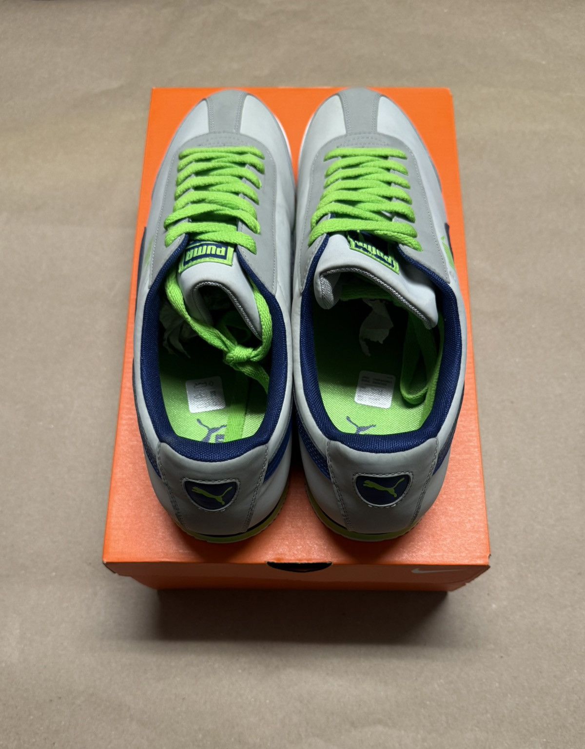 Puma Puma Roma SL NBK 2 Seahawks Grey Blue Green Mens size 14! Size US 14 / EU 47 - 4 Thumbnail