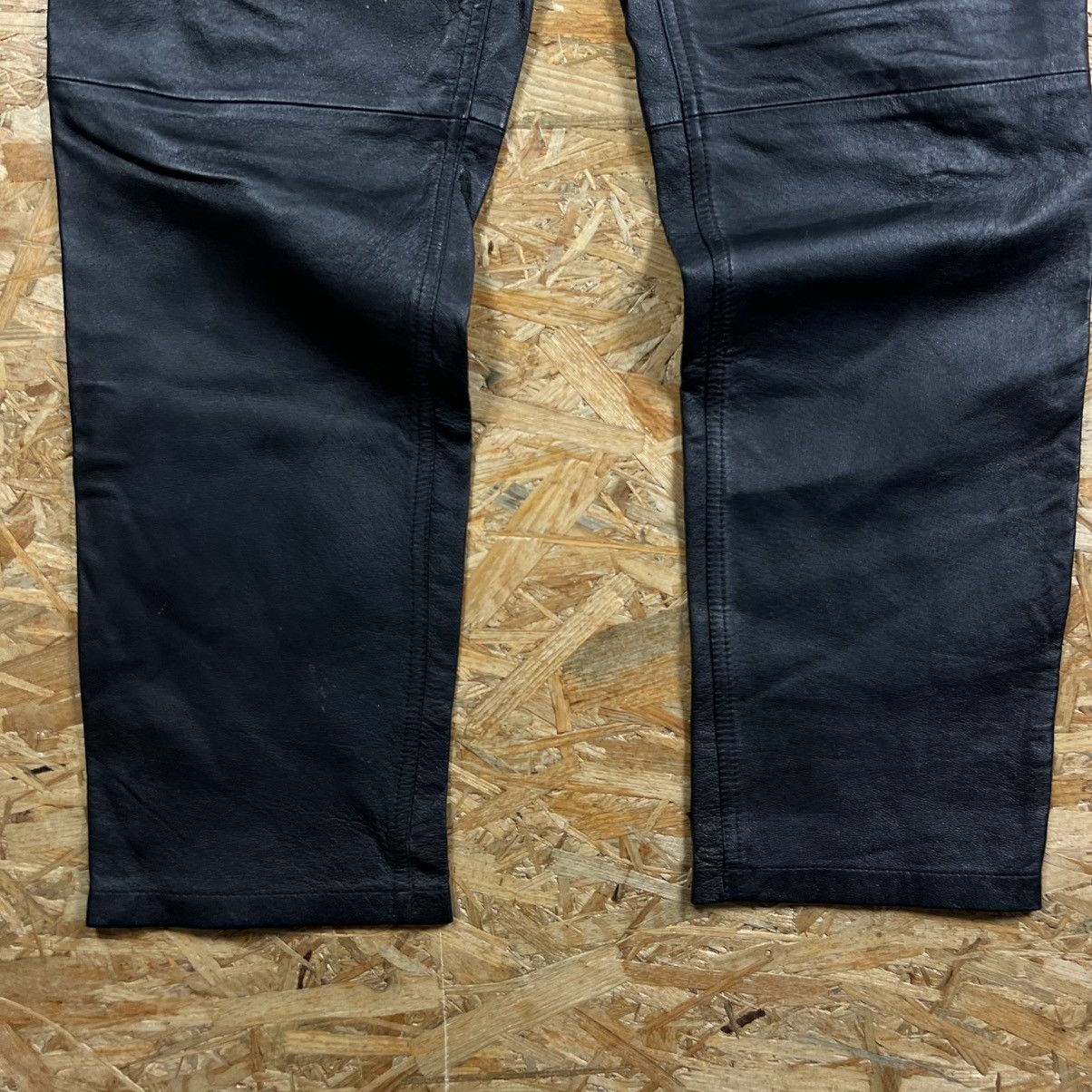 Genuine Leather × Playboi Carti × Vintage Playboi Carti Leather pants opium rave biker Y2K trousers Size US 32 / EU 48 - 9 Thumbnail