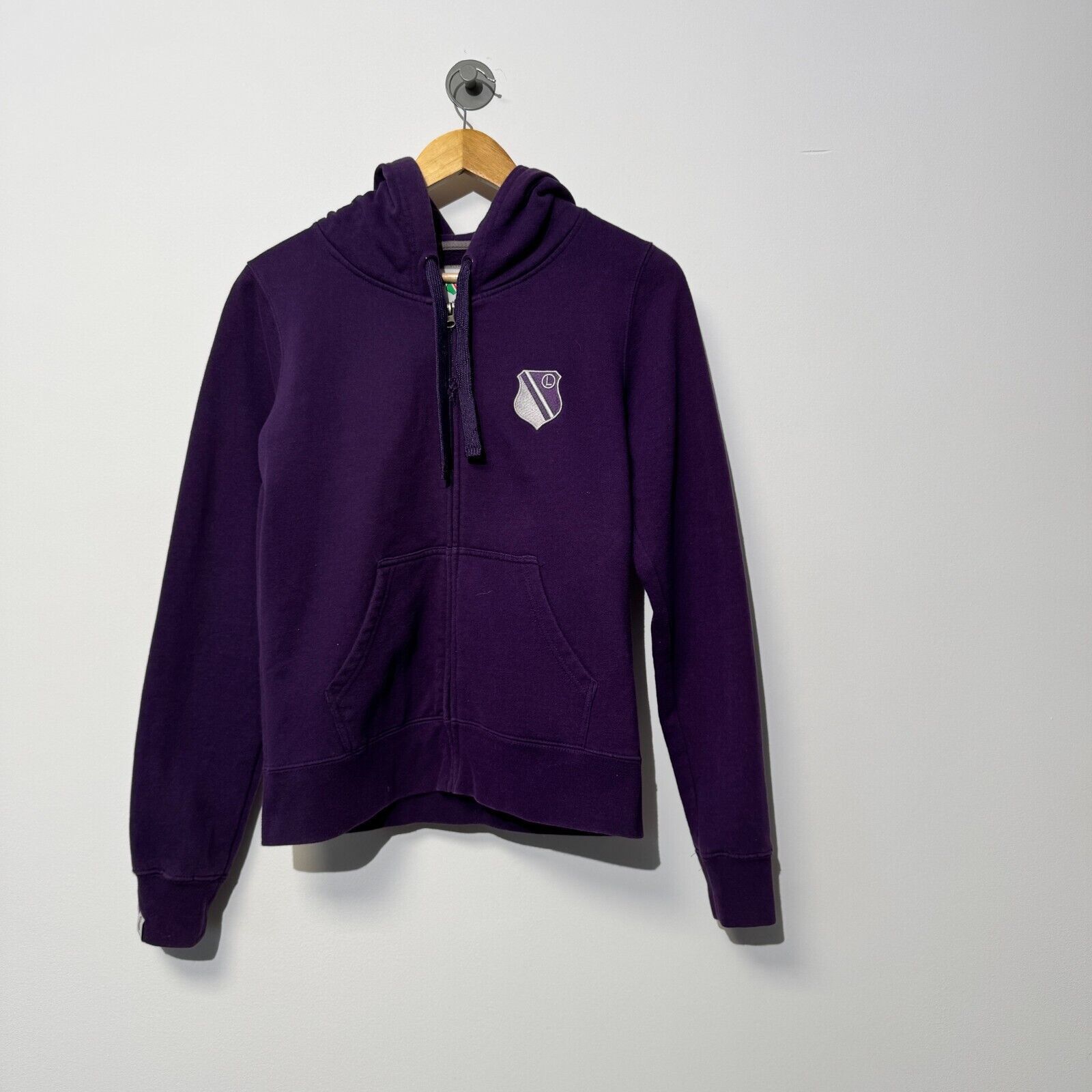 Vintage Vintage Unisex Purple Cotton Zip Hoodie Size M Legia Size US M / EU 48-50 / 2 - 4 Thumbnail