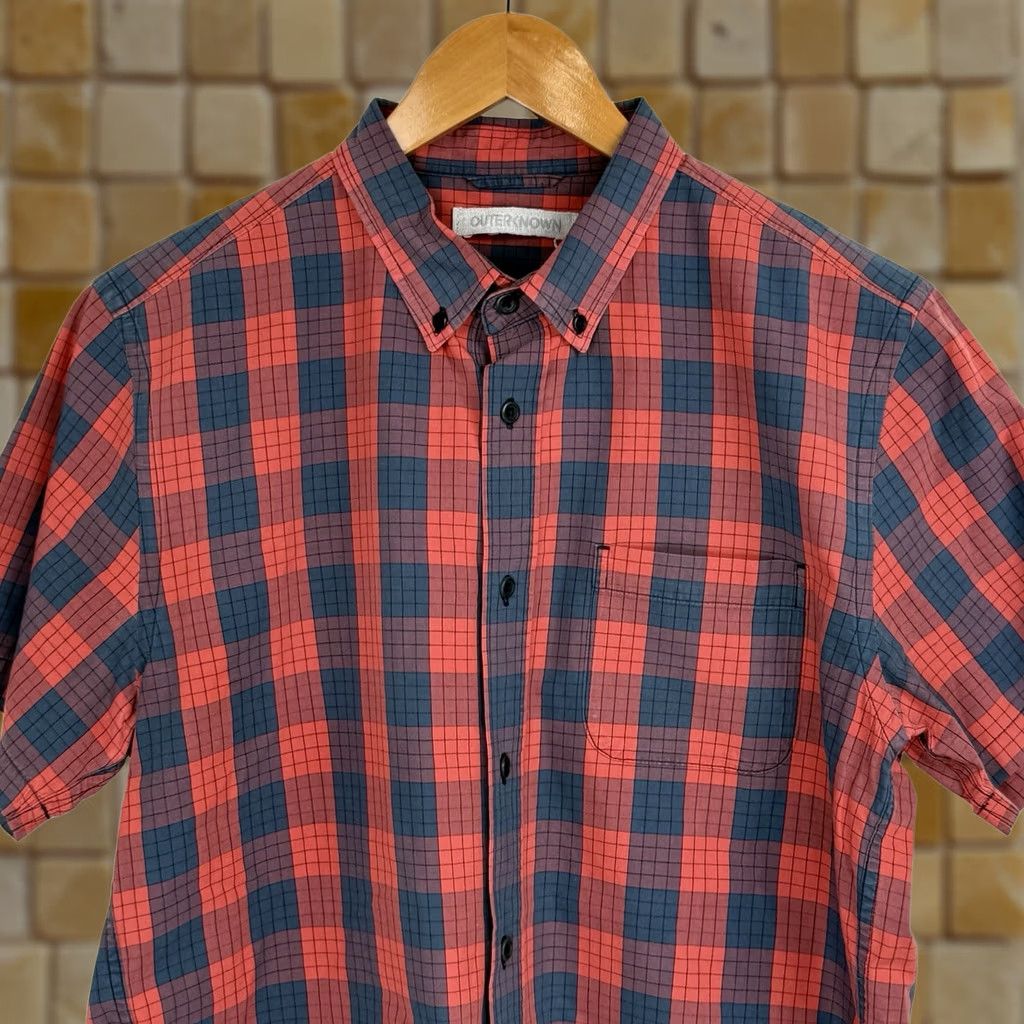 Outerknown Outerknown Shirt Mens Medium Organic Cotton Button Front Casual Red Plaid Shirt Size US M / EU 48-50 / 2 - 1 Thumbnail