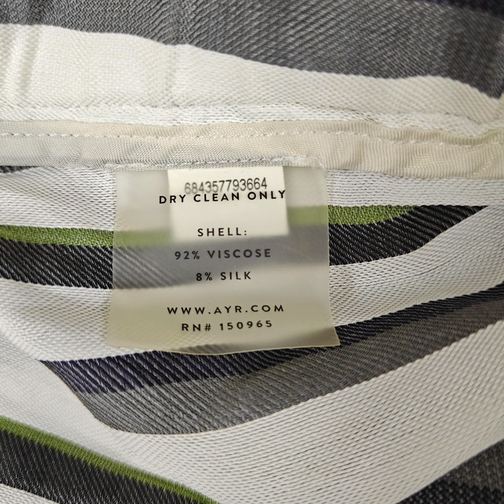 AYR Ayr Shorts Womens Small White Stripe Viscose Silk Drawstring Elastic Waist Size 28" / US 6 / IT 42 - 3 Thumbnail