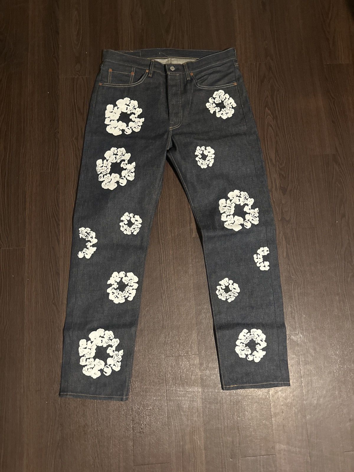 DENIM TEARS Raw indigo denim tear pants Size US 30 / EU 46 - 1 Thumbnail