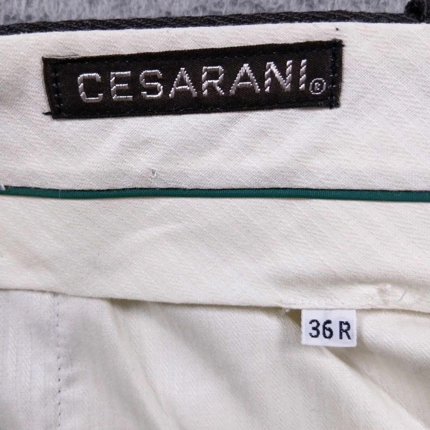 Vintage VINTAGE Cesarani Pleated Dress Pants Mens 36R Gray Pinstripe Wool Blend EUC Size US 36 / EU 52 - 5 Thumbnail