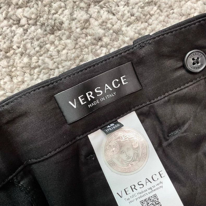 Versace Versace Wool wide-leg pants with a mid-high waist Size 30" / US 8 / IT 44 - 6 Thumbnail