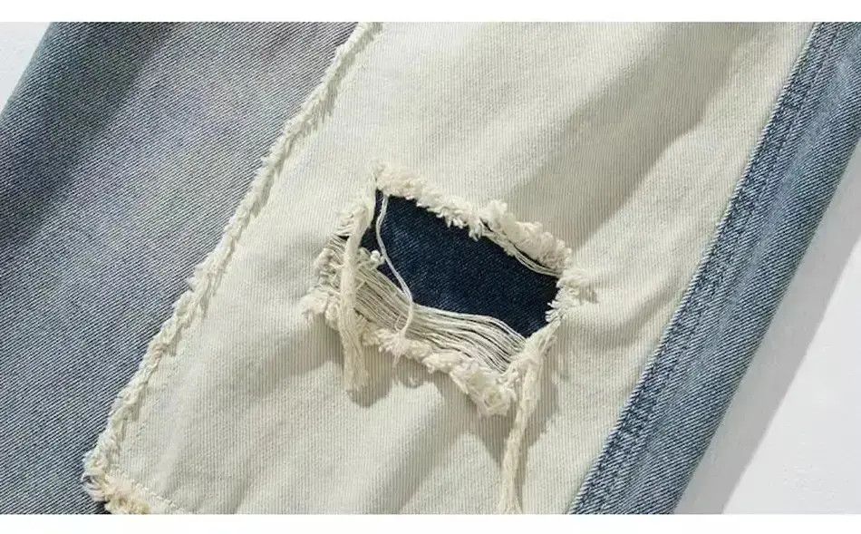 Japanese Brand Custom Patchwork Ripped Baggy jeans Size US 32 / EU 48 - 6 Thumbnail