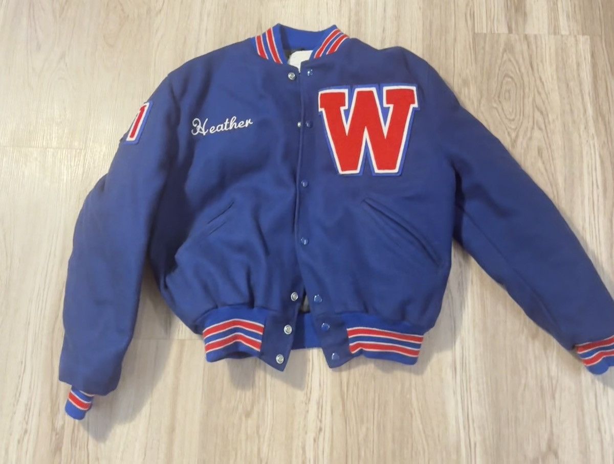 image of Vintage Varsity Jacket in Blue, Men's (Size Small)