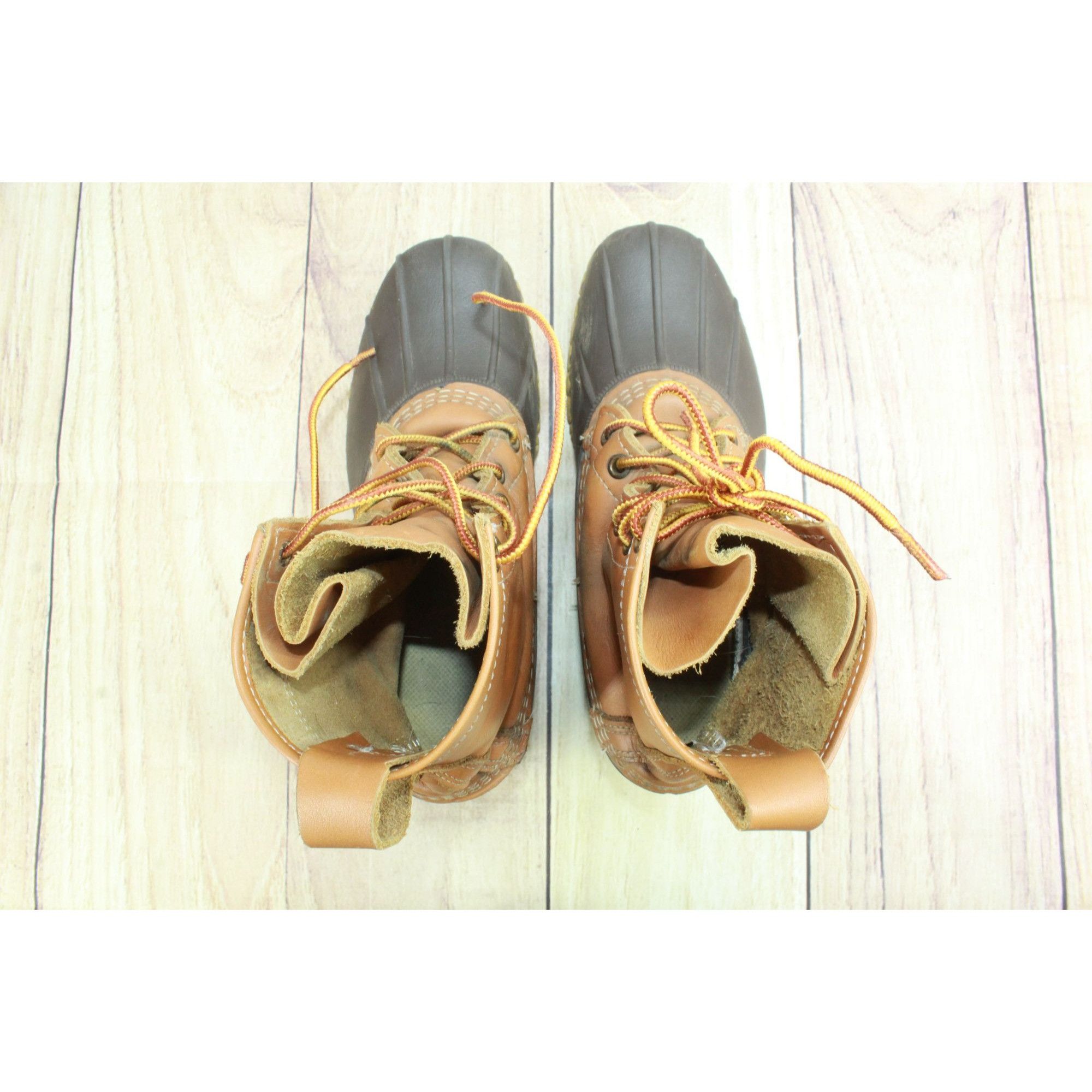 L.L. Bean × Leather LL Bean Women's Leather Unlined Ankle Duck Boots Size 8 M Size US 8 / IT 38 - 7 Thumbnail