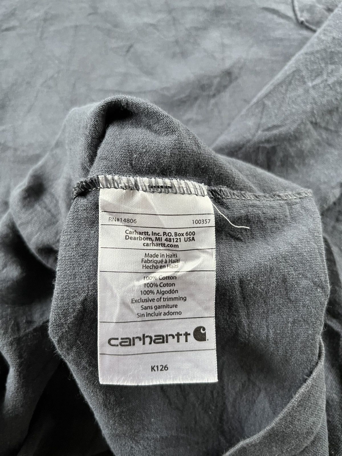 Carhartt × Vintage ⚡️Vintage Carhartt Single Pocket Logo Long Sleeve Tees Size US L / EU 52-54 / 3 - 4 Thumbnail