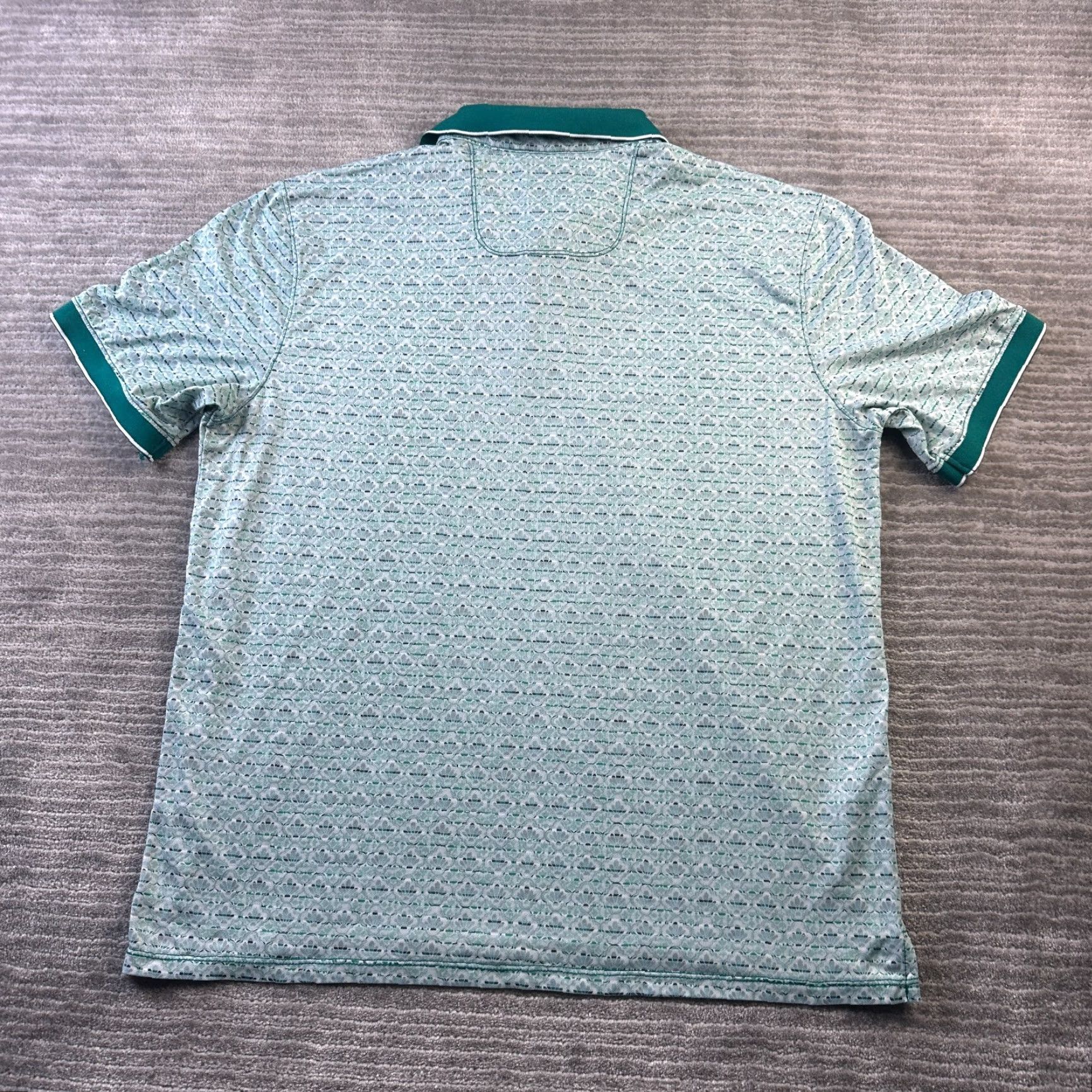 Tommy Bahama Tommy Bahama Polo Shirt Mens Large Green Island Zone Performance All Over Print Shirt Polo, Green, Island Zone, Golf, Tennis Mens Size US L / EU 52-54 / 3 - 3 Thumbnail