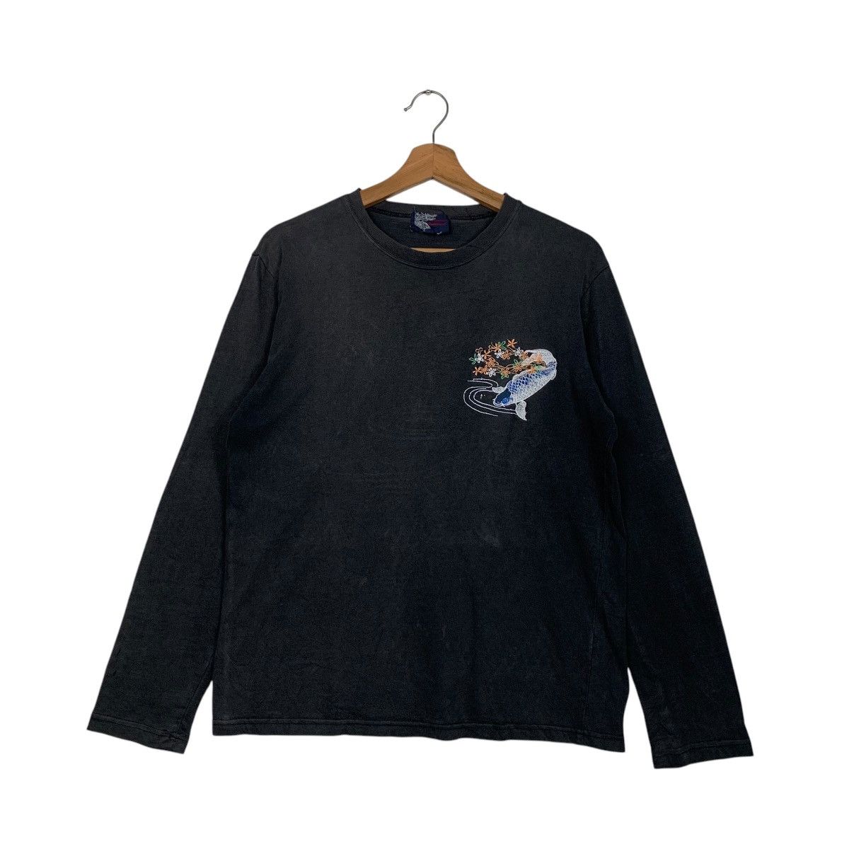 Japan Rags Vintage Japanese Traditional Sakura Koi Fish Tees #2865-C129 Size US M / EU 48-50 / 2 - 3 Thumbnail
