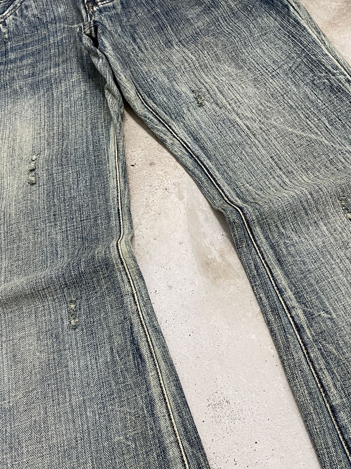 If Six Was Nine × Japanese Brand Still Mud Light Wash High Rise Flare Distressed Style Pants Size US 30 / EU 46 - 8 Thumbnail