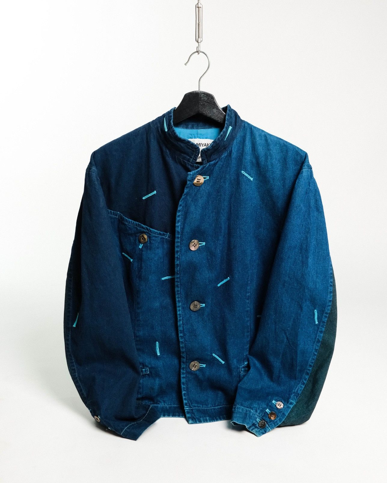 Issey Miyake Issey Miyake Mandarin Collar Indigo Dyed Jacket Size US M / EU 48-50 / 2 - 2 Thumbnail
