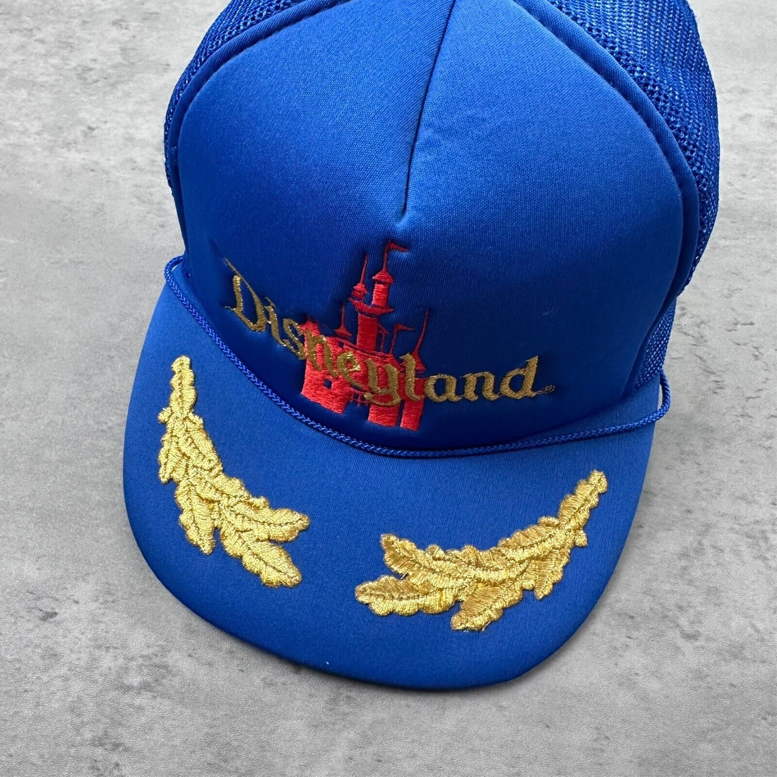Disney Vintage Disneyland Walt Disney Productions Gold Leaf 80s Hat Size ONE SIZE - 3 Thumbnail