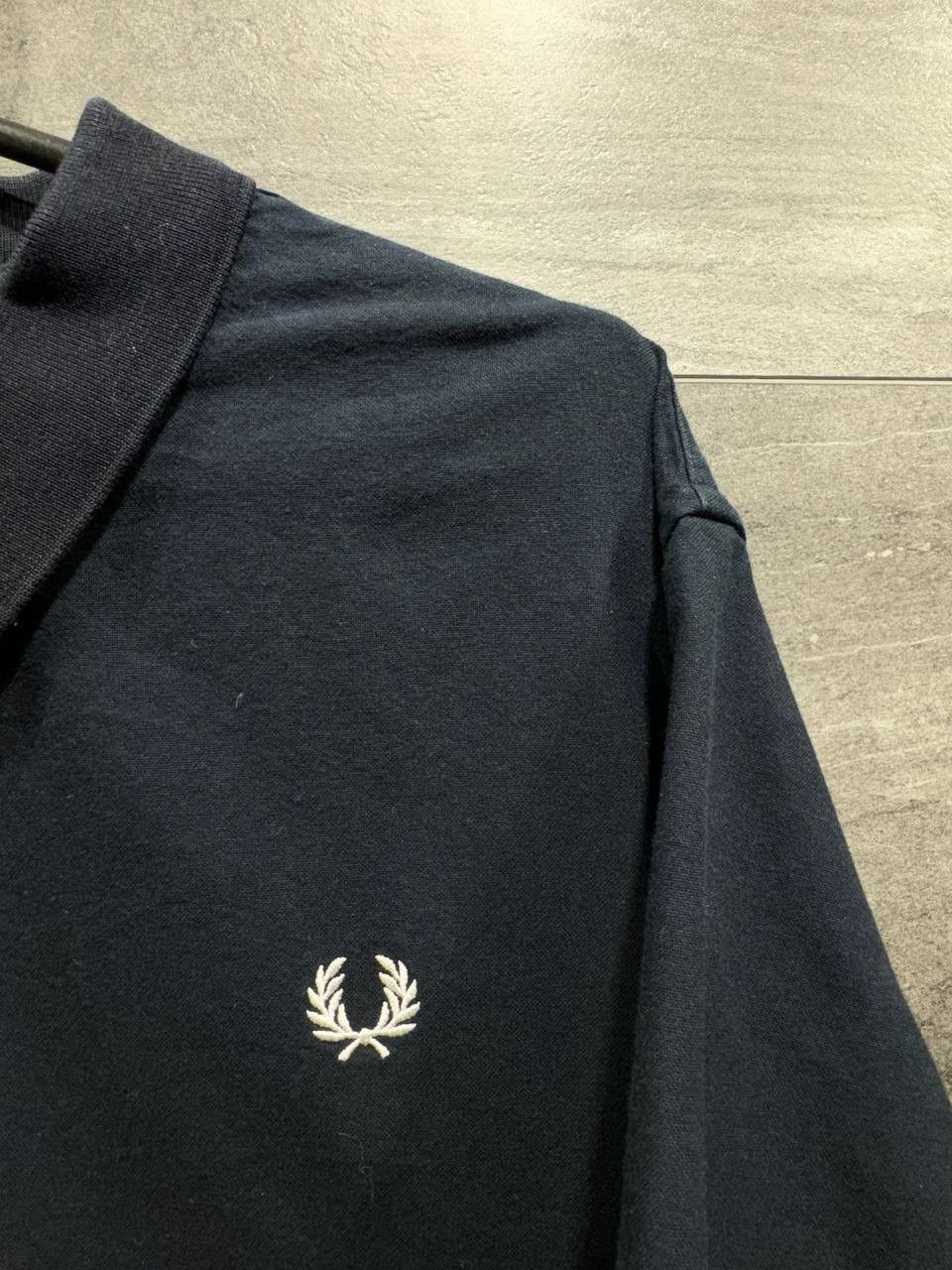 Other Fred Perry Knitted Collar Short Sleeved Oxford Shirt Navy Size US XL / EU 56 / 4 - 3 Thumbnail