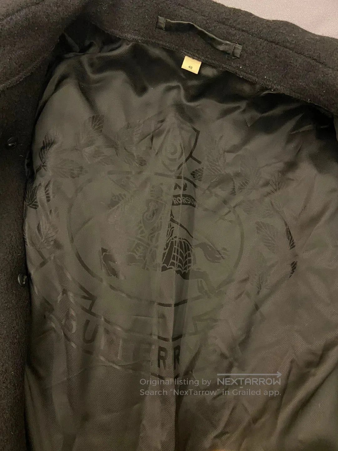 Burberry black wool coat with removable fur collar. Size US M / EU 48-50 / 2 - 5 Thumbnail