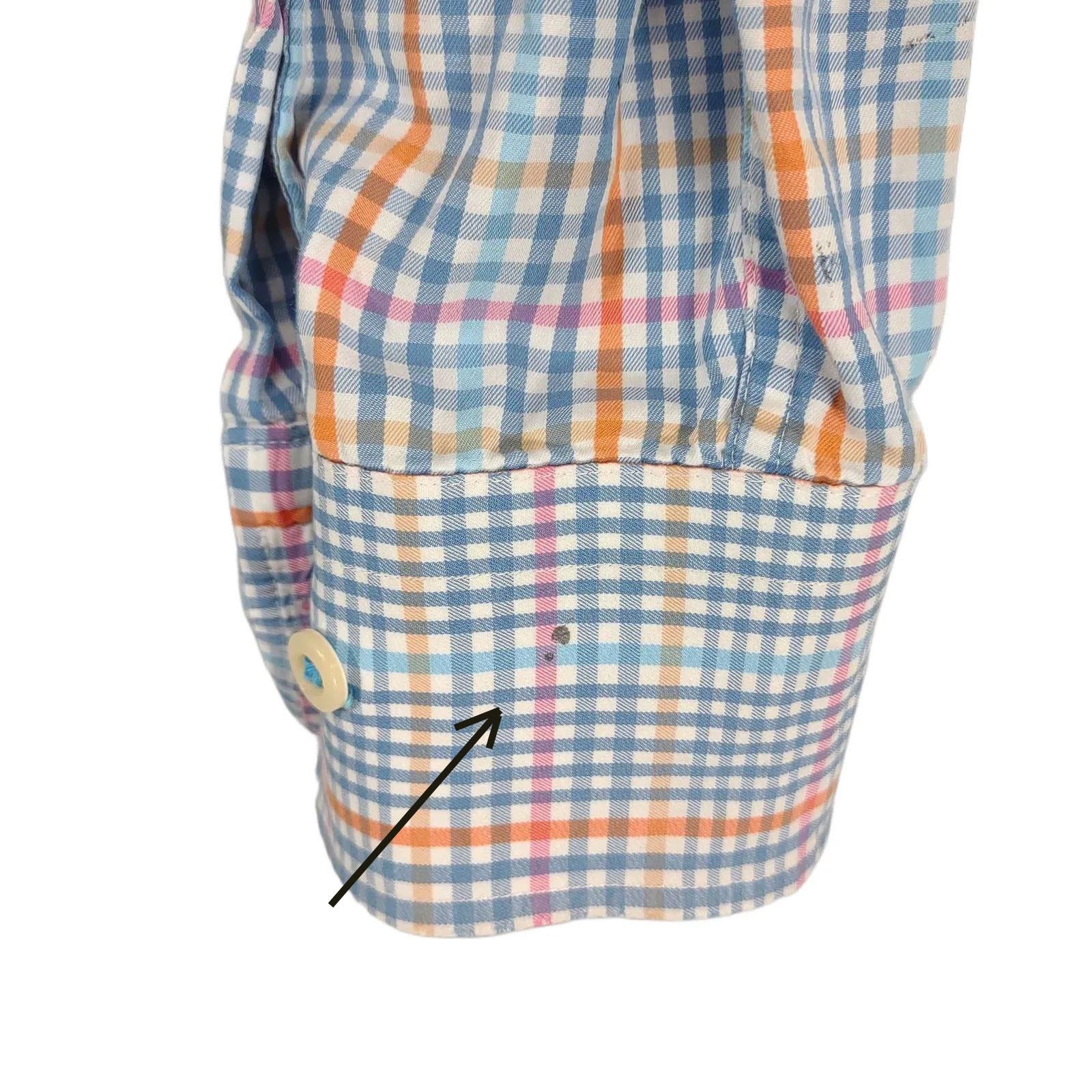 Peter Millar Peter Millar Blue Plaid Check Long Sleeve Button Down Shirt Size US L / EU 52-54 / 3 - 4 Thumbnail