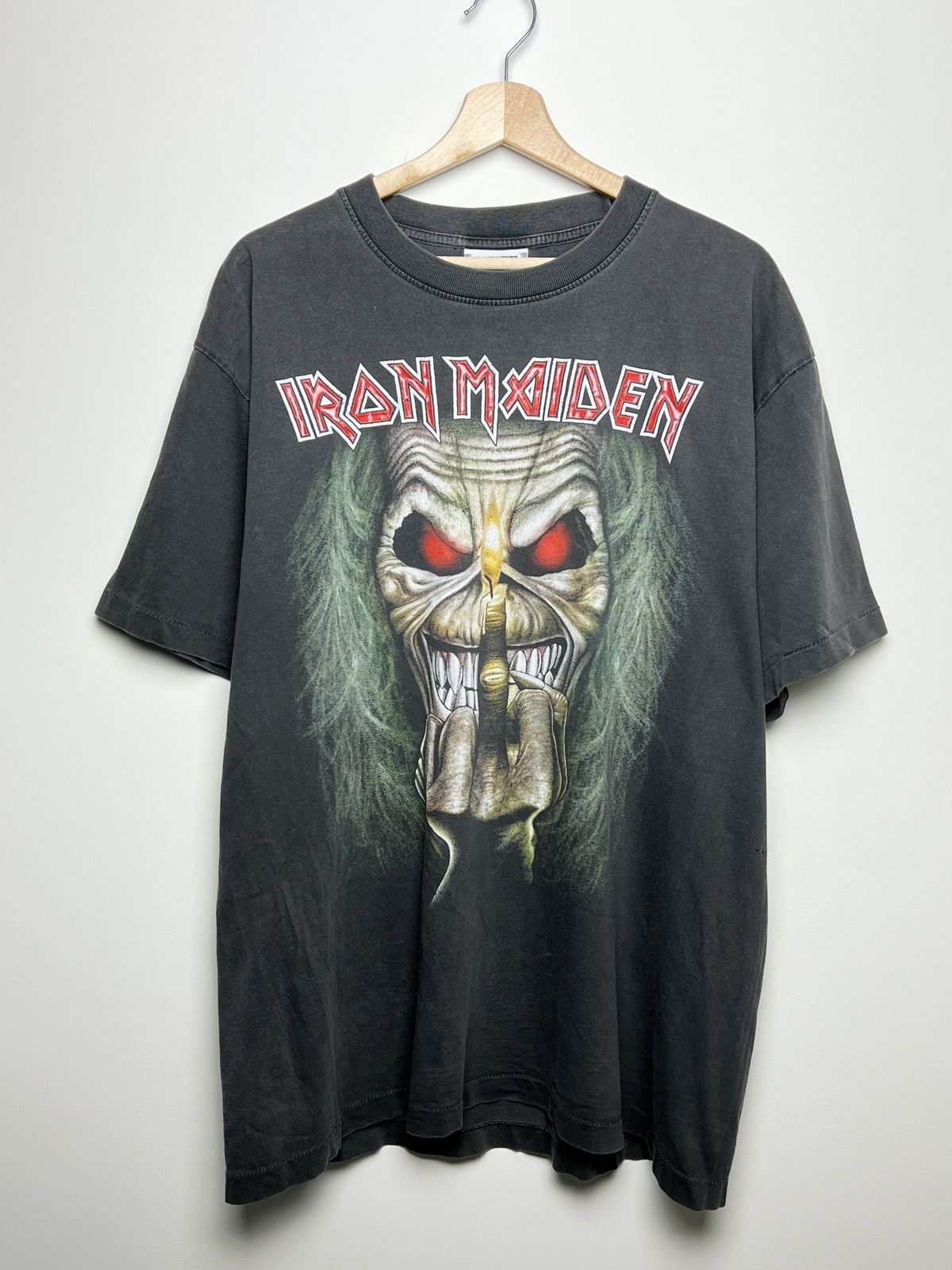 1996 iron maiden fuck you best of the beast single stich t