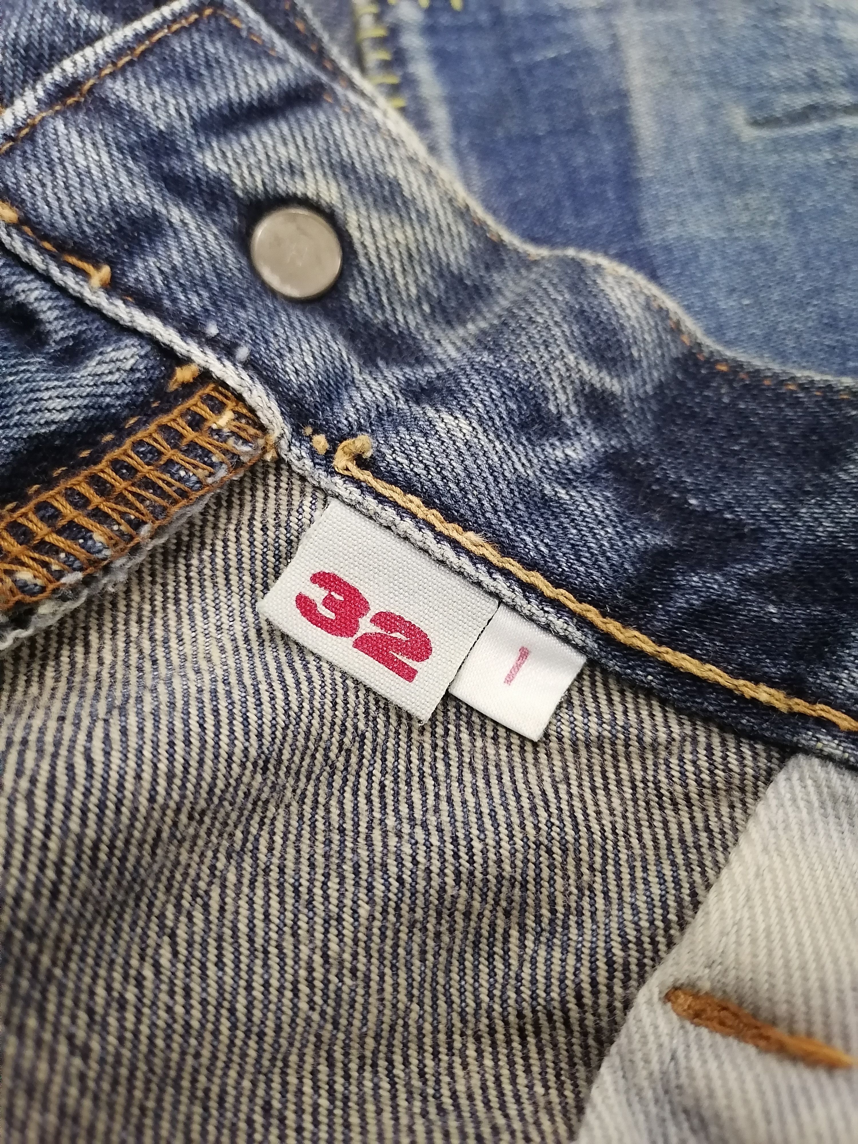 Blue Blue Japan × Japanese Brand Blue Blue Japan Patchwork Distressed Denim Pants Size US 31 - 8 Thumbnail