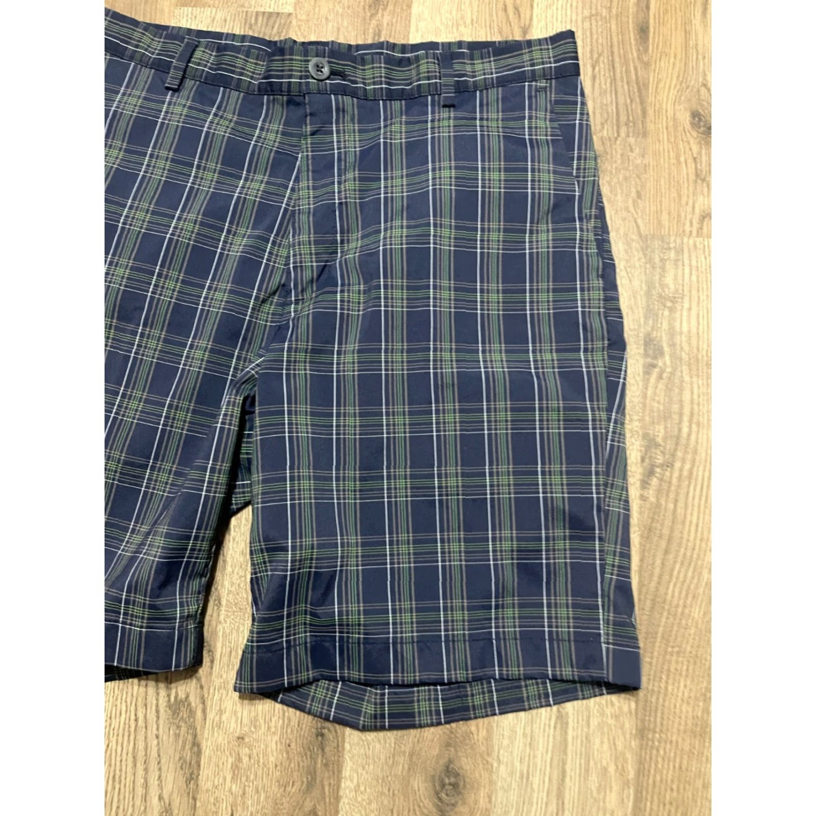 Chaps Chaps Shorts, Men's Size 34, Golf 78, Plaid Chino, Green, Casual, Regular Fit, Flat Front, 34 Size 24" / US 00 / IT 34 - 4 Thumbnail