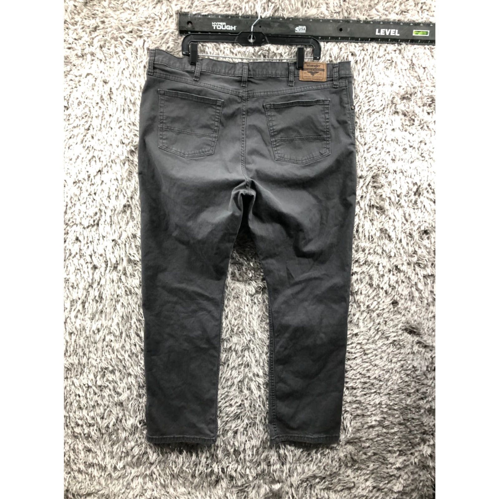 Wrangler Wrangler Jeans Mens Mid Dark Gray Denim Straight Leg 42x30 Regular 5-Pocket Belt Loops Wrangler 936 Modern Classic American Style Vintage No Size US 42 / EU 58 - 5 Thumbnail