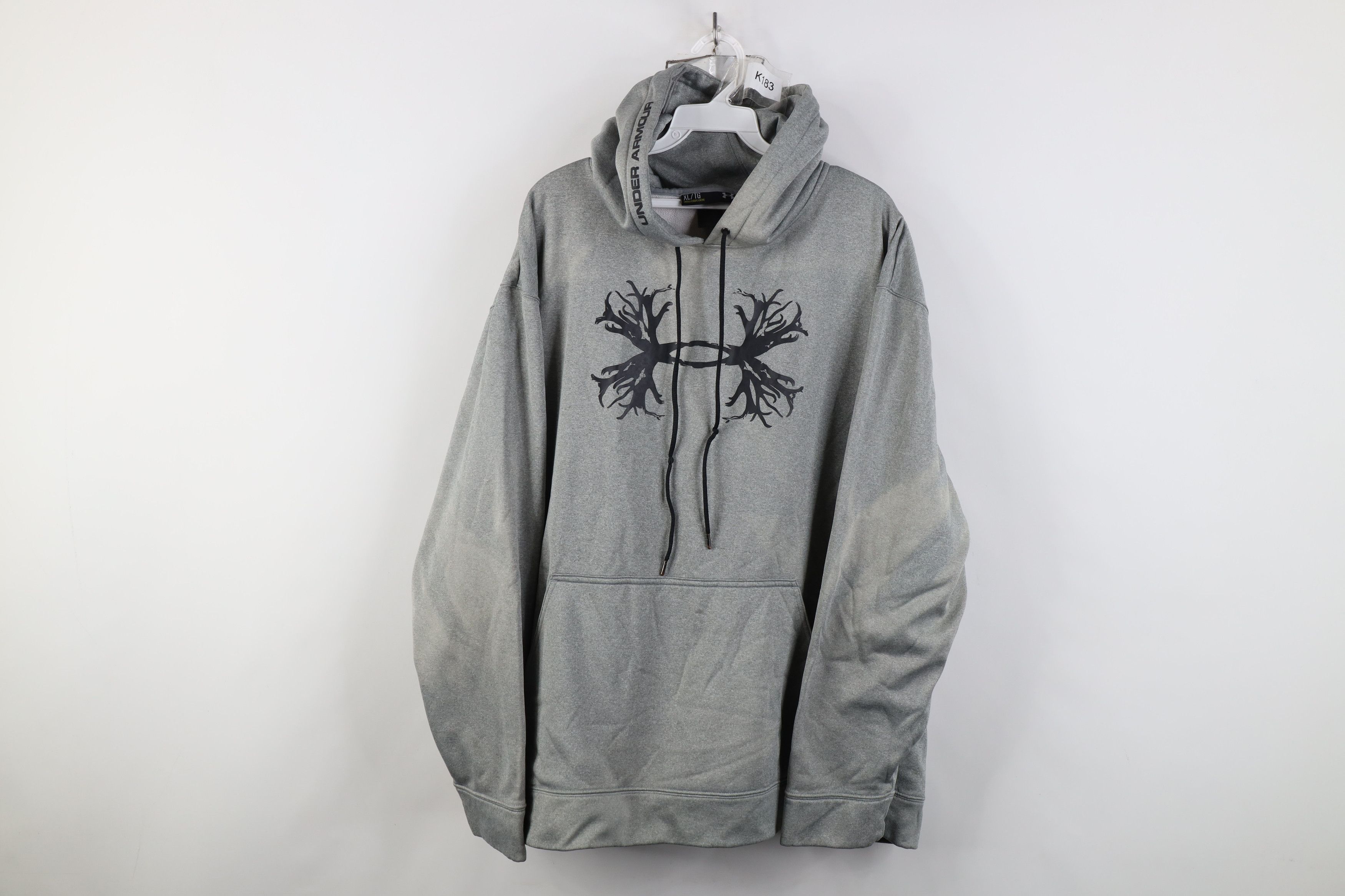 Under Armour Under Armour Hunting Antler Big Logo Hoodie Sweatshirt Gray Size US XL / EU 56 / 4 - 1 Thumbnail