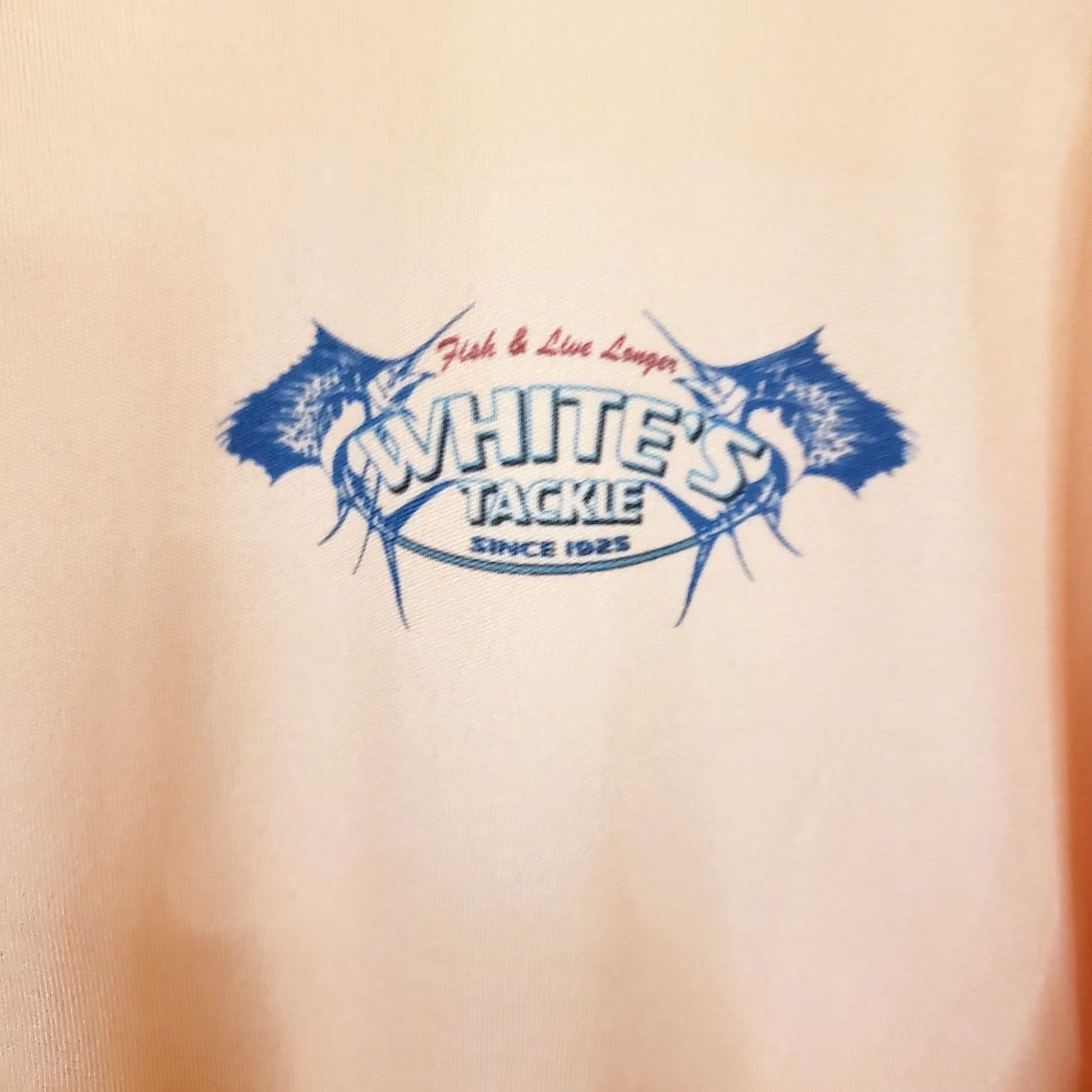 Vintage VINTAGE White's Tackle 50+ UV Shirt Men XL Sun Protection Long Sleeve Coral Orange Fishing Logo T-Shirt Regular Fit Size US XL / EU 56 / 4 - 5 Thumbnail