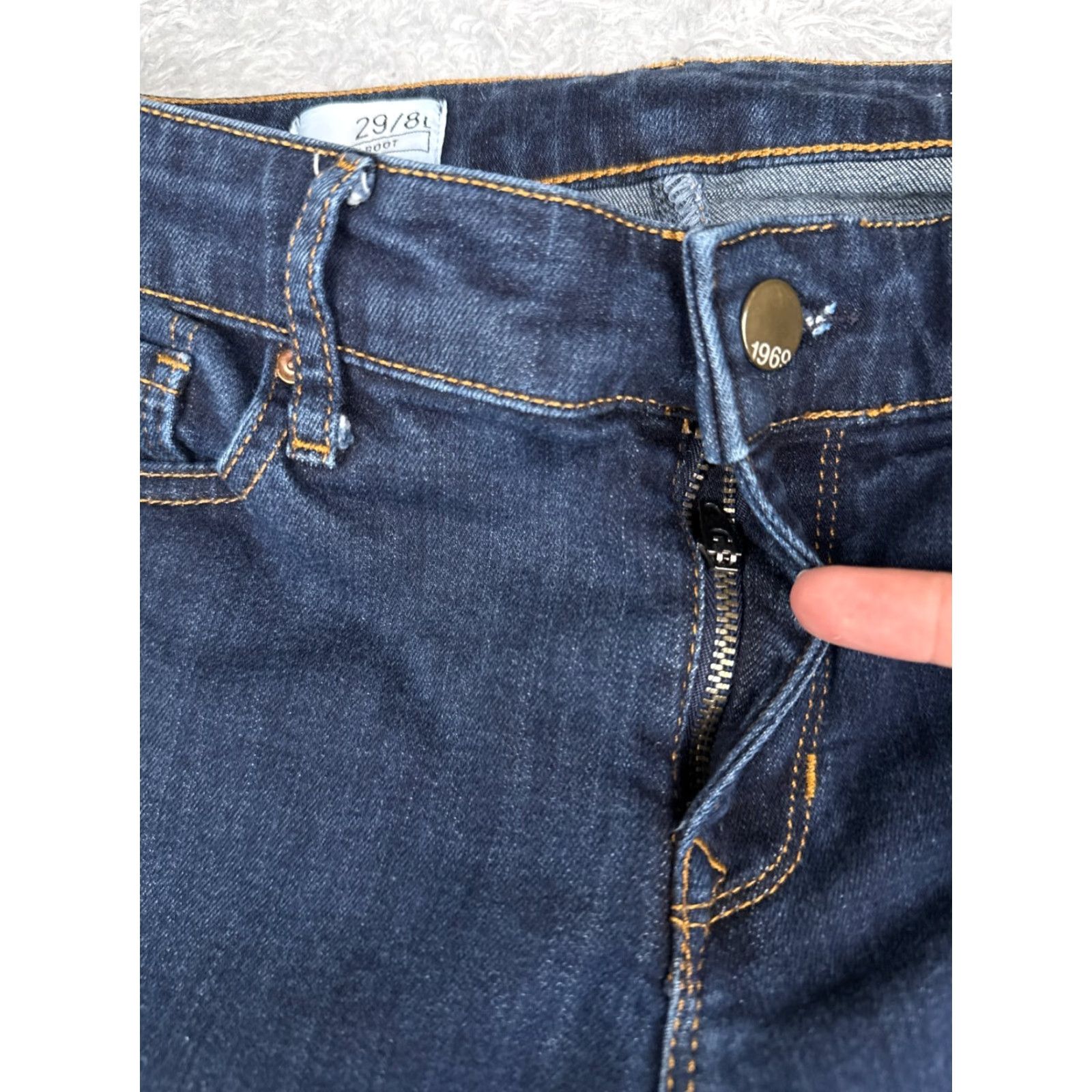 Gap Gap Jeans Womens Bootcut Jeans 8 Blue Denim Mid Rise 30x32 Bootcut 5-Pocket Stretch Cotton Blend Gap 1969 Western American Size 30" / US 8 / IT 44 - 5 Thumbnail
