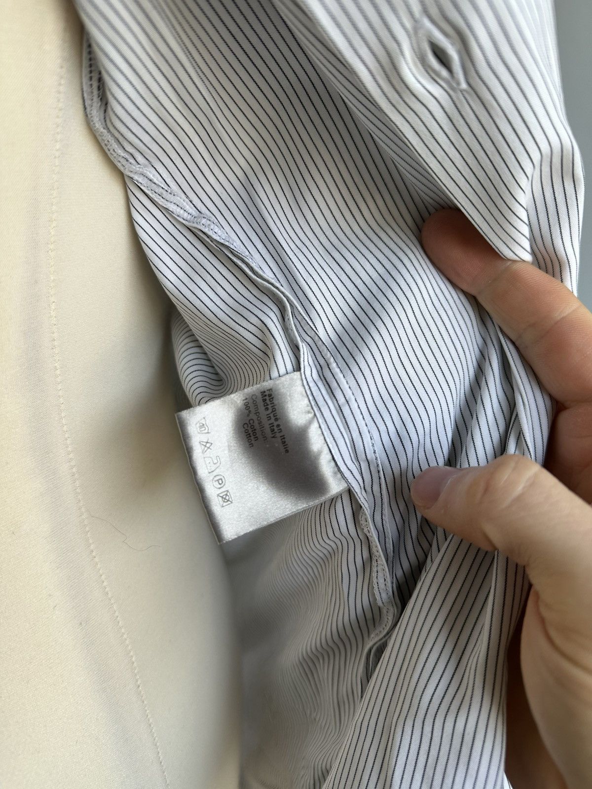 Dior × Hedi Slimane Dior Homme by Hedi Slimane Striped Button Down, 39 Size US M / EU 48-50 / 2 - 8 Thumbnail