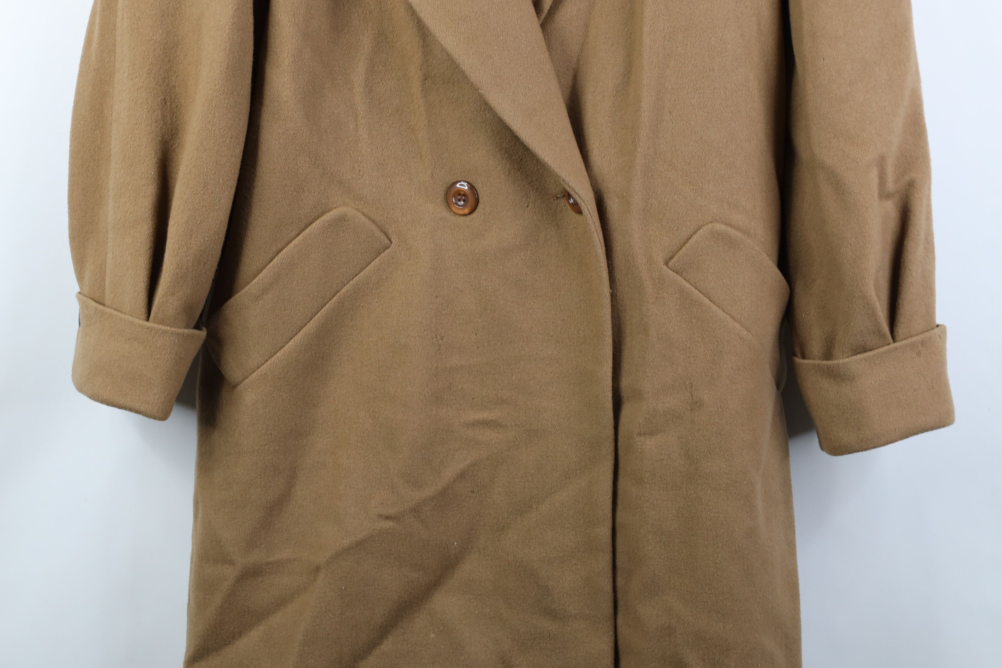 Vintage Vintage 90s Streetwear Heavy Wool Overcoat Jacket Beige Tan Size XL / US 12-14 / IT 48-50 - 3 Thumbnail
