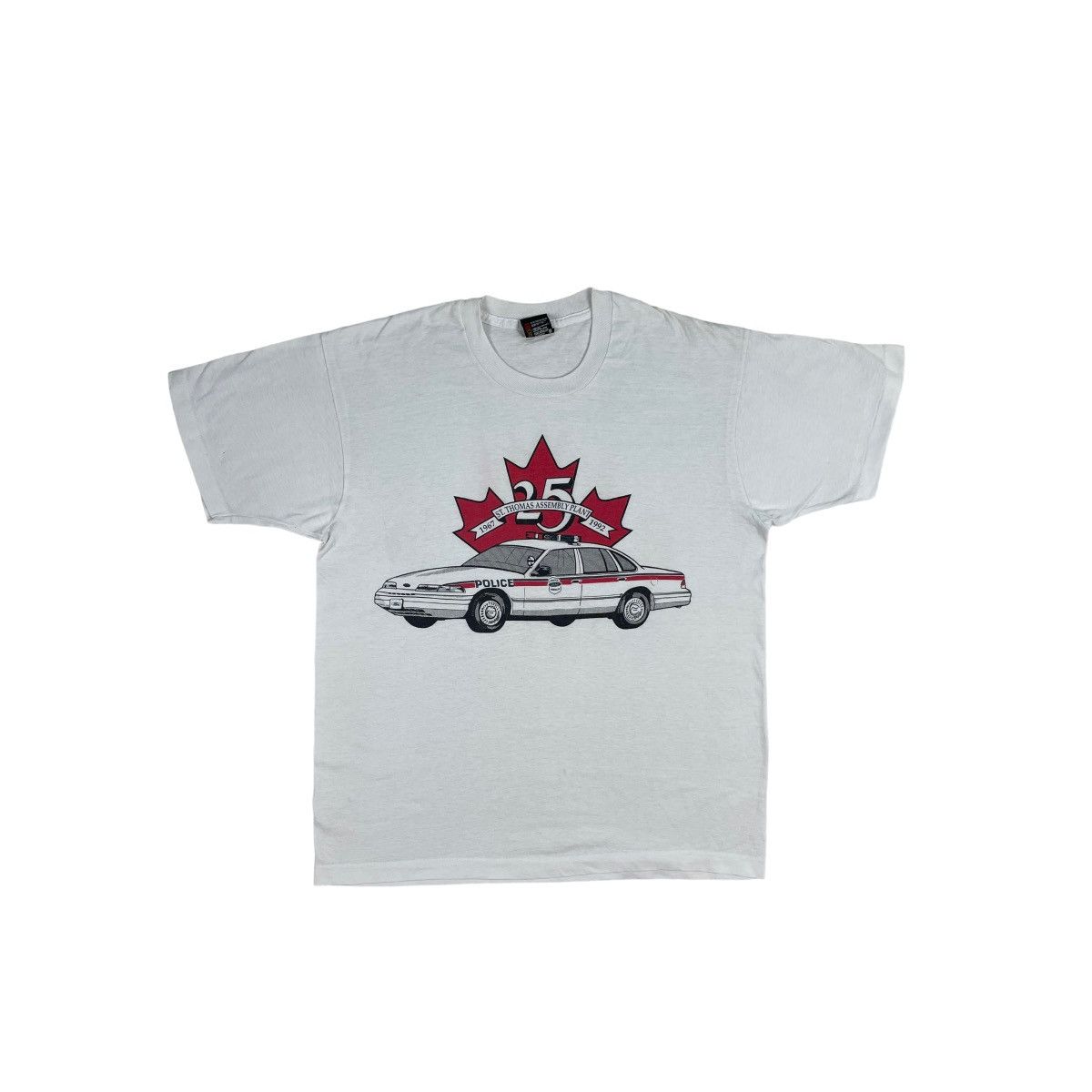 Ford Vintage 1992 Canada Police Ford Vehicle Tee Size US XL / EU 56 / 4 - 1 Thumbnail