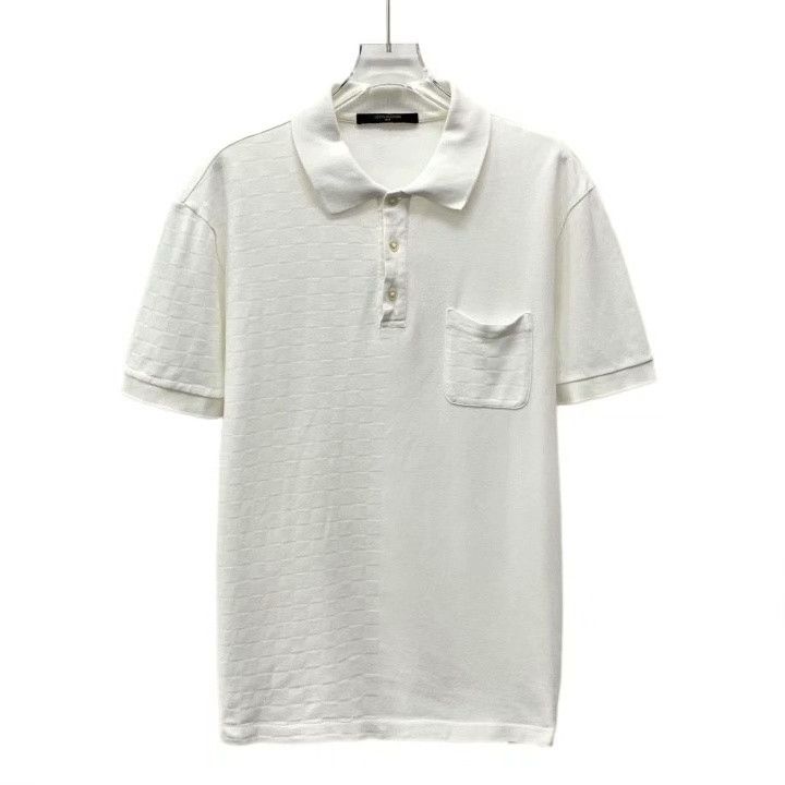 Louis Vuitton Louis Vuitton 2022 White Damier Cotton Polo Size US L / EU 52-54 / 3 - 1 Thumbnail