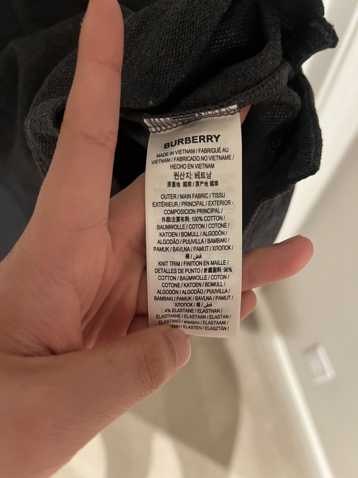 Burberry Burberry Logo B Polo Charcoal Grey Size US M / EU 48-50 / 2 - 4 Thumbnail