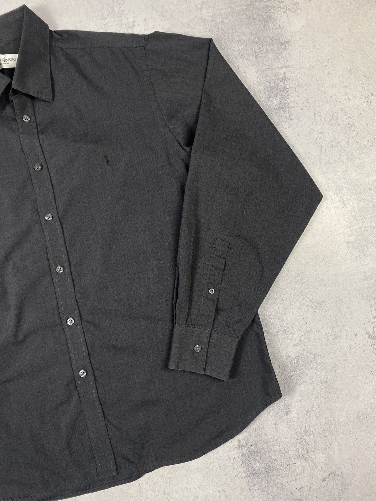 Yves Saint Laurent Yves Saint Laurent Classic Logo Button Up Cotton Shirt Size US XL / EU 56 / 4 - 3 Thumbnail