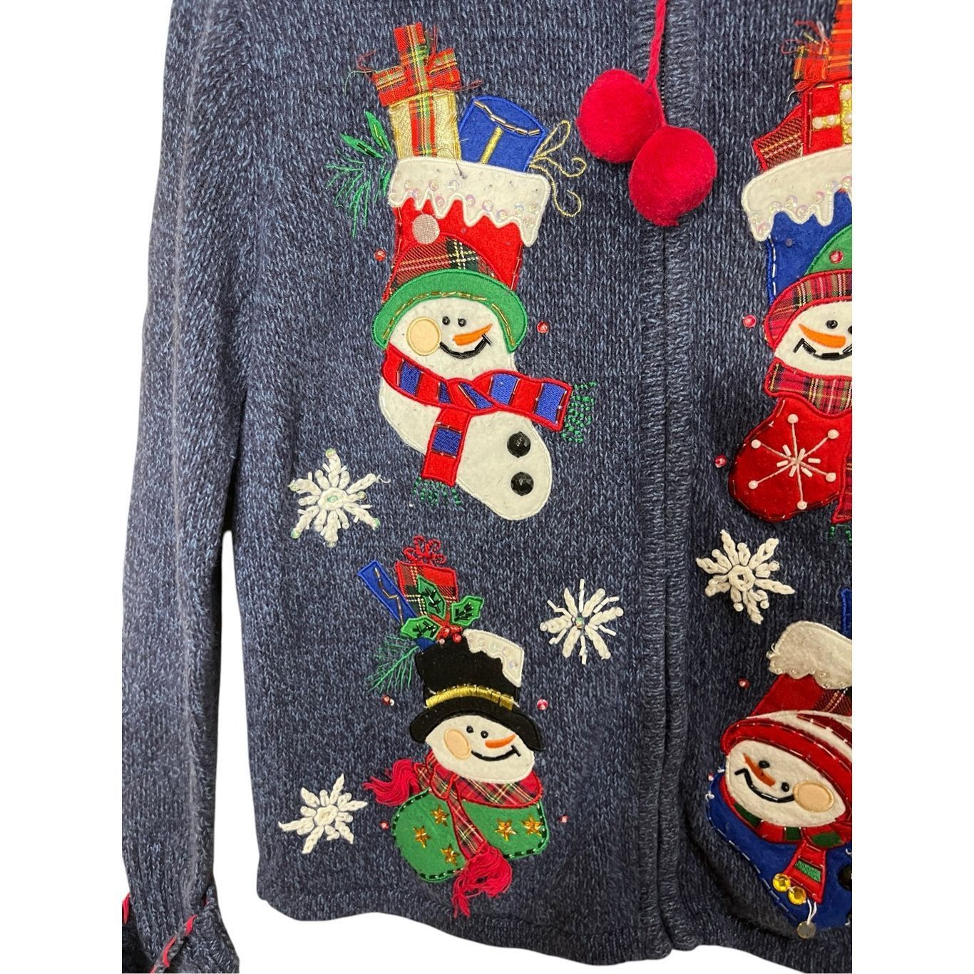 Other Vintage Tiara International Jolly Stocking Christmas Sweater Size S / US 4 / IT 40 - 4 Thumbnail