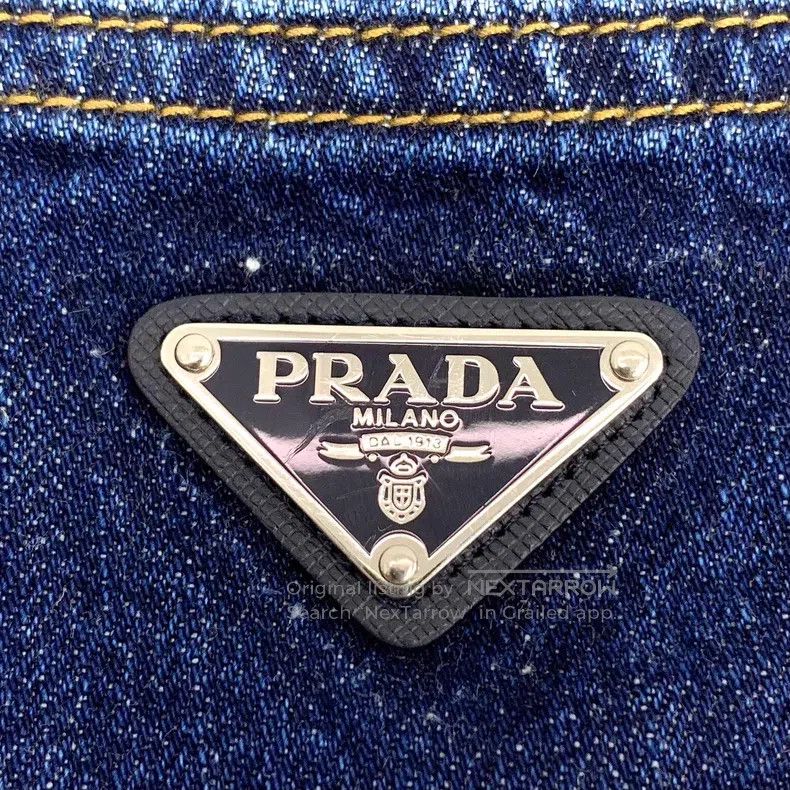 Prada Prada Dark blue triangle colour cotton casual denim trouse Size 25" / US 0 / IT 36 - 5 Thumbnail