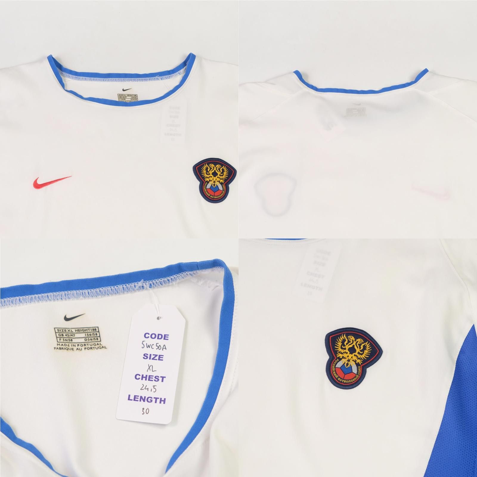 Nike 2002/03 Russia Home Shirt (XL) Size US XL / EU 56 / 4 - 4 Thumbnail