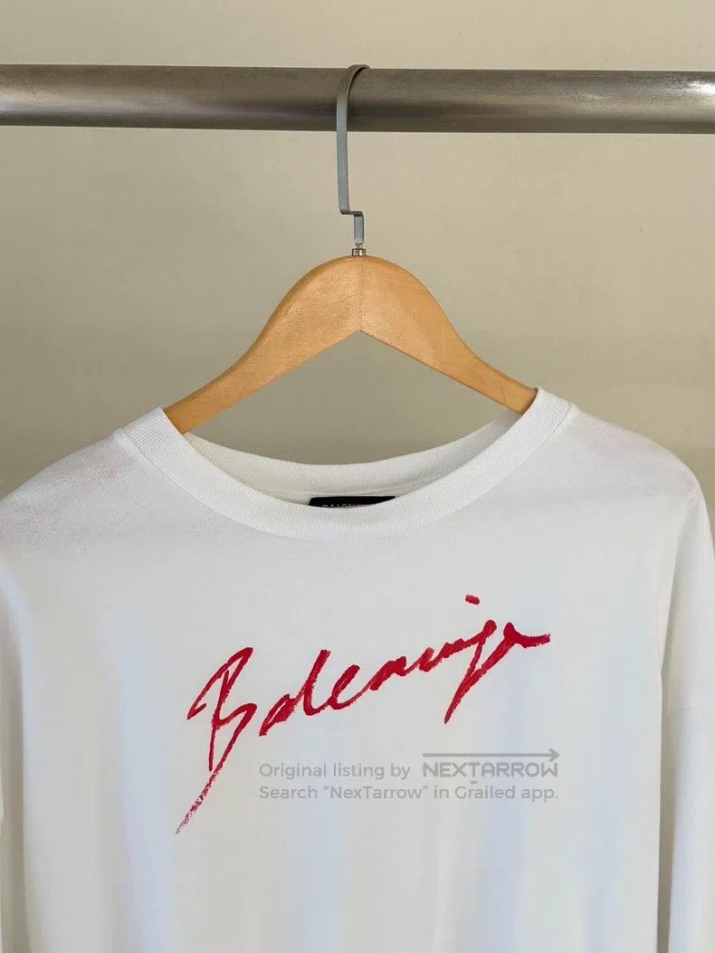 Balenciaga Balenciaga Red letter printed T-shirt Size US S / EU 44-46 / 1 - 1 Thumbnail