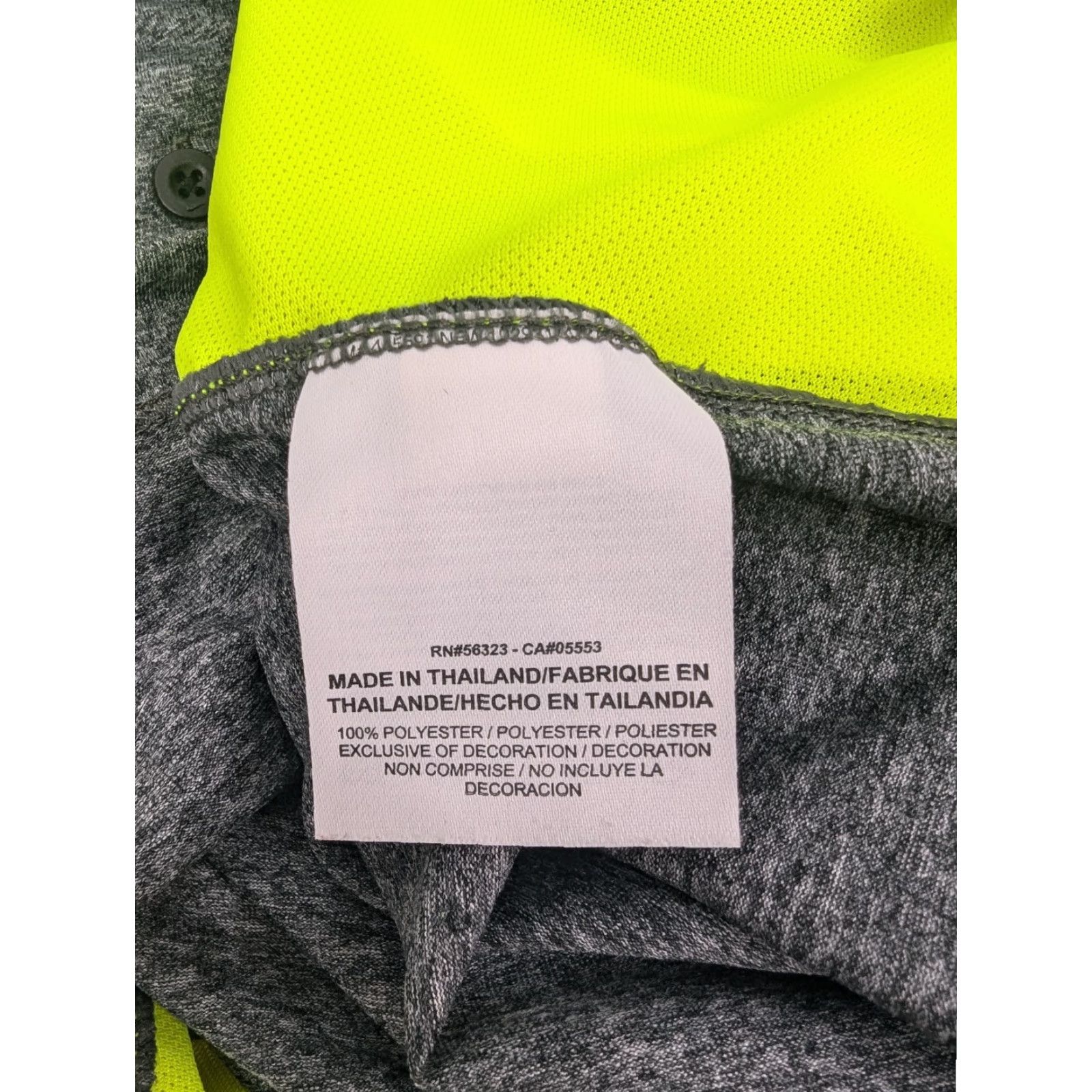 Nike Nike Golf Polo Shirt Mens Large Tour Performance Short Sleeve Gray Yellow 639705 Size US L / EU 52-54 / 3 - 7 Thumbnail