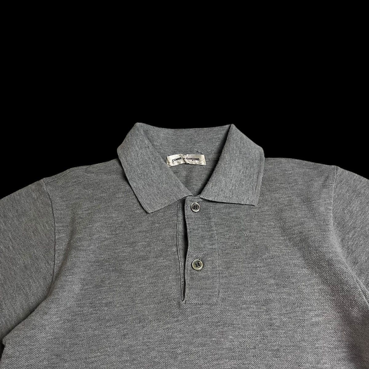 Comme des Garcons 90s Comme des Garcons Polo Shirt Gray 🌪️ Size US XXS / EU 40 - 2 Thumbnail