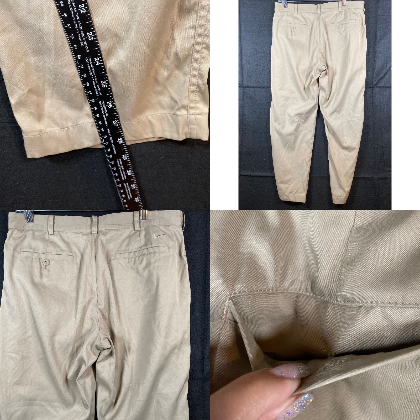 Nike Nike Golf Mens Pants Dri-Fit 34x32 (35x28) Tan Chinos Athletic Straight Leg Size US 34 / EU 50 - 8 Thumbnail