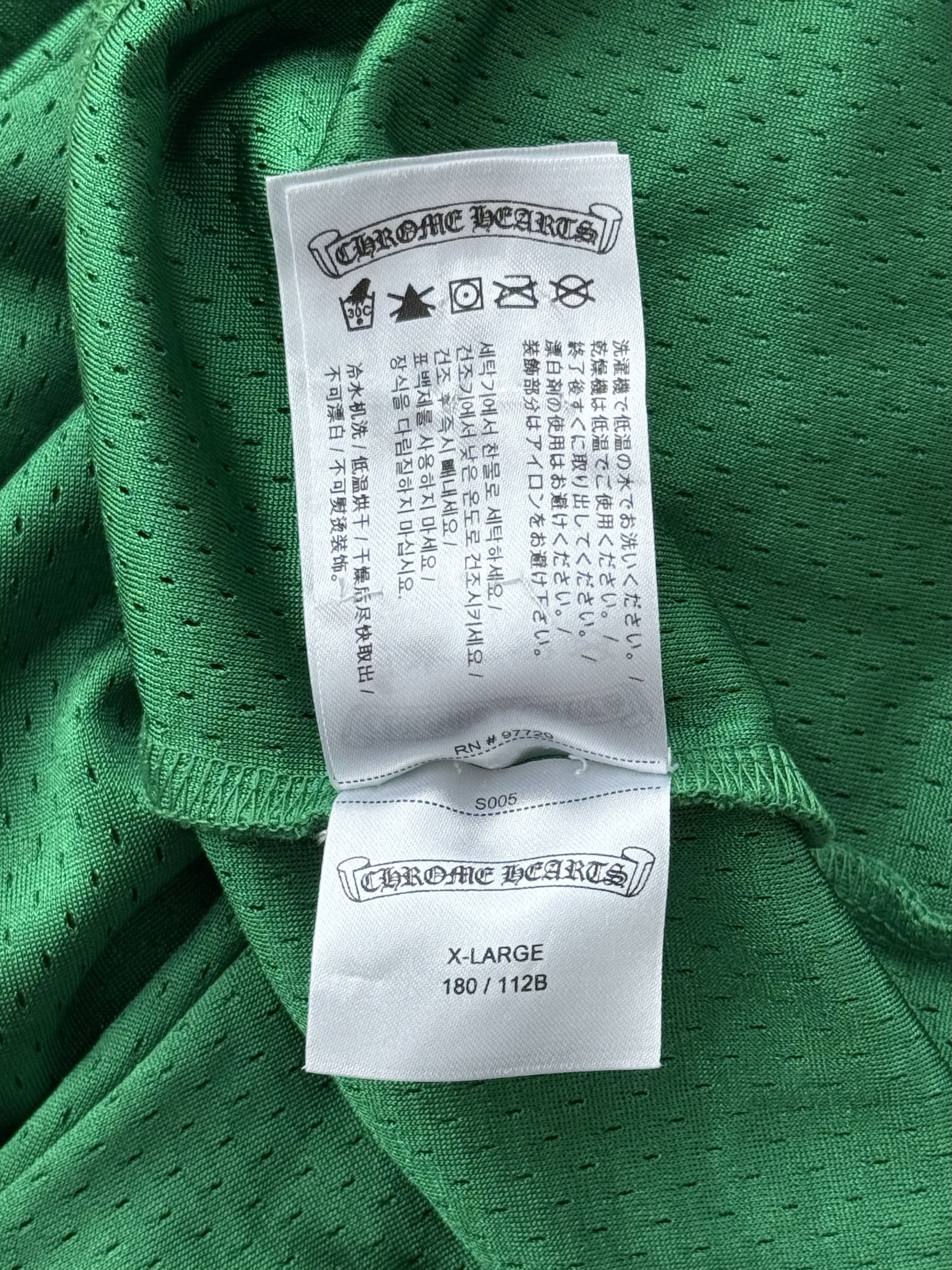 Chrome Hearts Green & Yellow Floral Nylon Mesh Longsleeve Jersey Size US XL / EU 56 / 4 - 6 Thumbnail