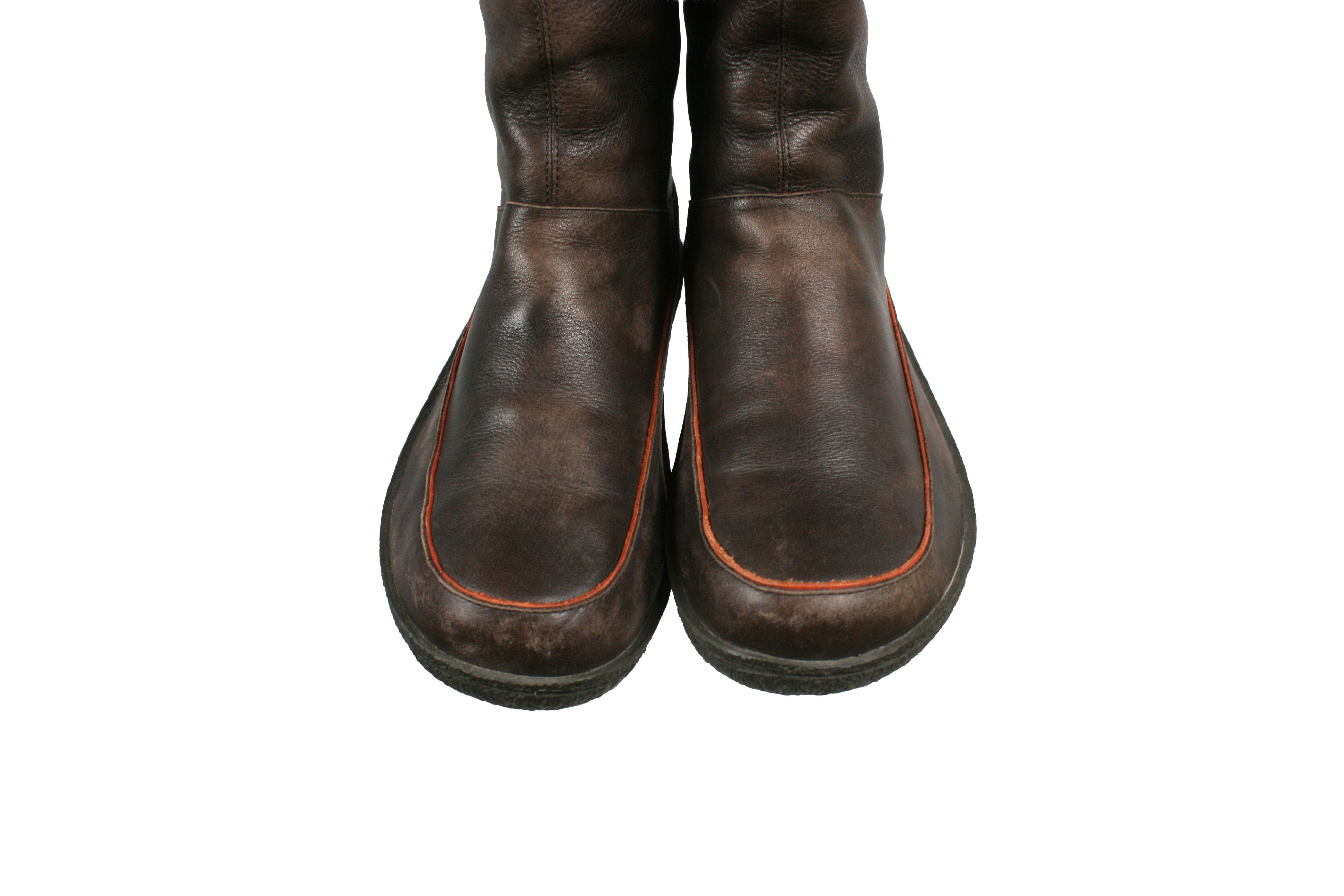 Camper Y2K Moto Boxing Knee High Leather Boots Vintage Size US 7 / IT 37 - 5 Thumbnail